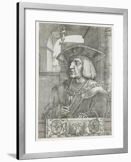 Emperor Maximilian I, 1520-Lucas van Leyden-Framed Giclee Print