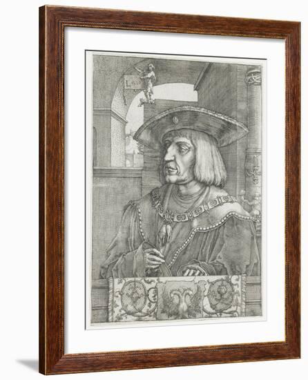 Emperor Maximilian I, 1520-Lucas van Leyden-Framed Giclee Print