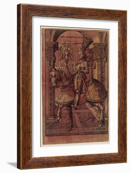 Emperor Maximilian I, Armed on Horseback, 1508-Hans Burgkmair-Framed Giclee Print