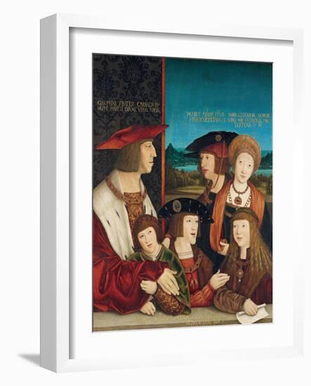 Emperor Maximilian I with His Family-Bernhard Strigel-Framed Giclee Print