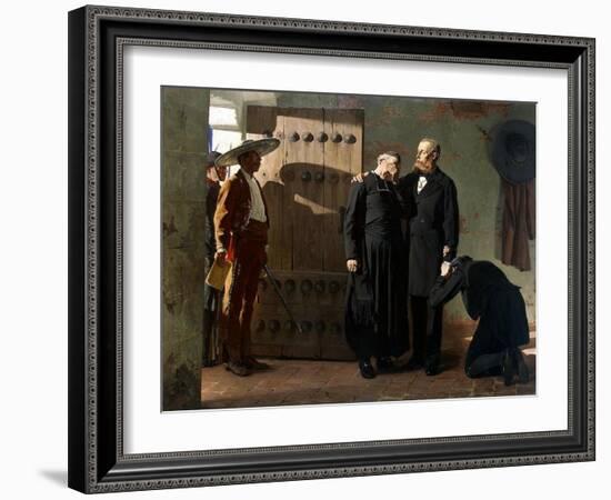 Emperor Maximilian of Mexico before the Execution, 1882-Jean-Paul Laurens-Framed Giclee Print
