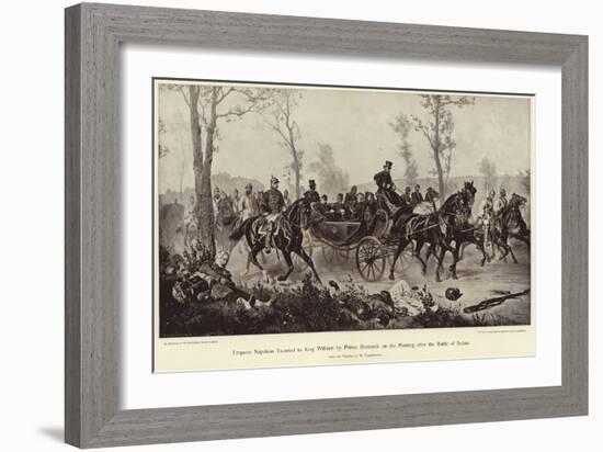 Emperor Napoleon Escorted to King William by Prince Bismarck-Wilhelm Camphausen-Framed Giclee Print