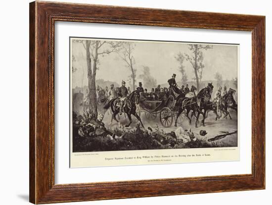 Emperor Napoleon Escorted to King William by Prince Bismarck-Wilhelm Camphausen-Framed Giclee Print