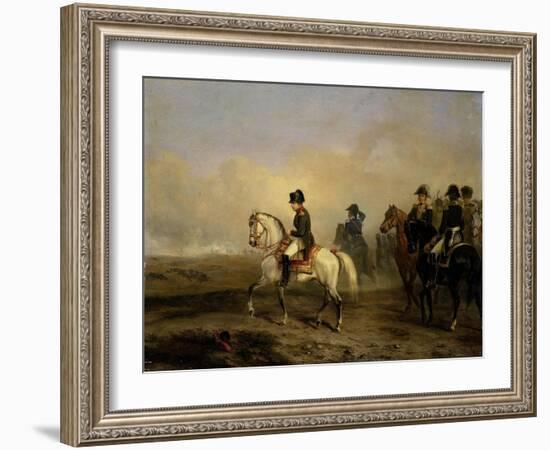 Emperor Napoleon I and His Staff on Horseback-Horace Vernet-Framed Art Print