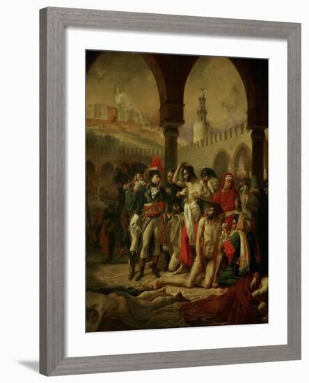 Emperor Napoleon I Bonaparte Visiting the Plague-Stricken in Jaffa-Antoine-Jean Gros-Framed Giclee Print