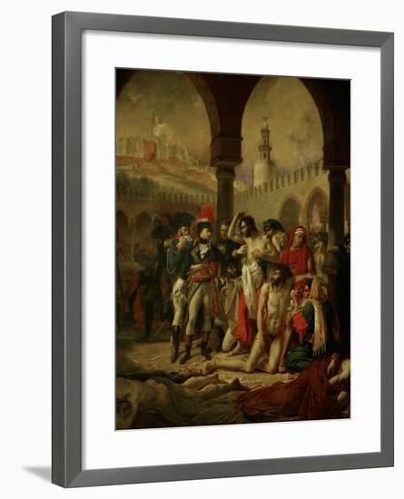 Emperor Napoleon I Bonaparte Visiting the Plague-Stricken in Jaffa-Antoine-Jean Gros-Framed Giclee Print