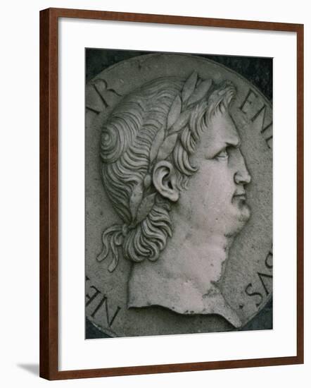 Emperor Nero in Marble, Certosa Di Pavia, Lombardy, Italy, Europe-Hart Kim-Framed Photographic Print