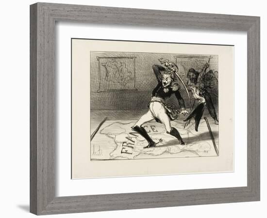 Emperor Nicolas Working in His Cabinet, Plate 94 from Actualités, 1850-Honore Daumier-Framed Giclee Print