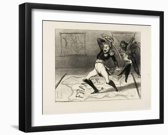 Emperor Nicolas Working in His Cabinet, Plate 94 from Actualités, 1850-Honore Daumier-Framed Giclee Print