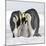 Emperor Penguin Adults with Chick-null-Mounted Photographic Print