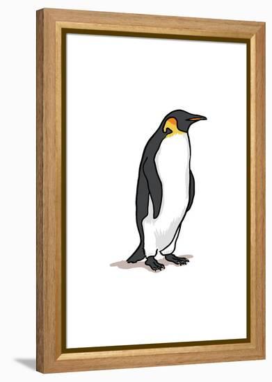 Emperor Penguin - Icon-Lantern Press-Framed Stretched Canvas