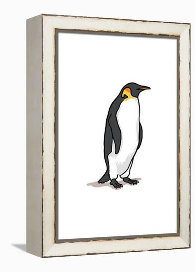 Emperor Penguin - Icon-Lantern Press-Framed Stretched Canvas