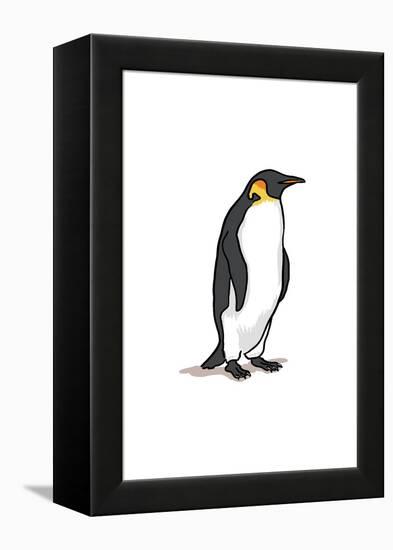 Emperor Penguin - Icon-Lantern Press-Framed Stretched Canvas