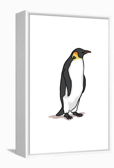 Emperor Penguin - Icon-Lantern Press-Framed Stretched Canvas