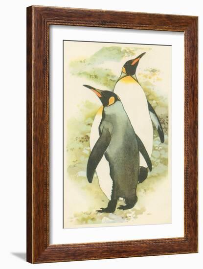 Emperor Penguins-null-Framed Art Print