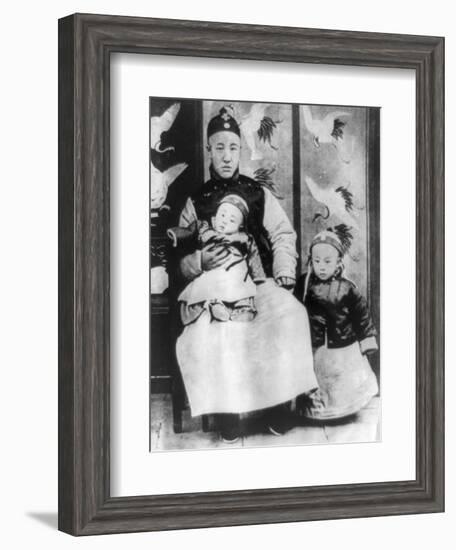 Emperor Pu Yi with Father and Brother Photograph - China-Lantern Press-Framed Art Print