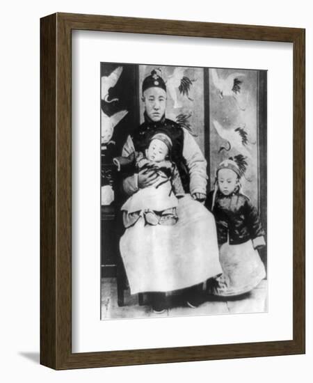 Emperor Pu Yi with Father and Brother Photograph - China-Lantern Press-Framed Art Print