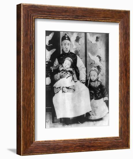 Emperor Pu Yi with Father and Brother Photograph - China-Lantern Press-Framed Art Print