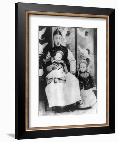 Emperor Pu Yi with Father and Brother Photograph - China-Lantern Press-Framed Art Print