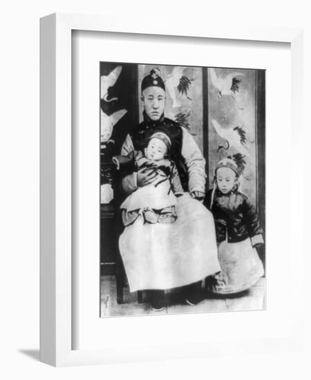 Emperor Pu Yi with Father and Brother Photograph - China-Lantern Press-Framed Art Print