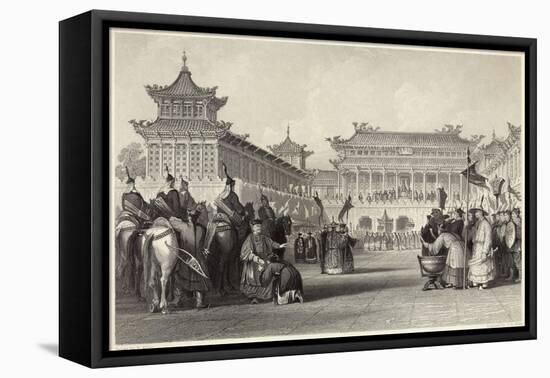 Emperor Tao-Kuang Reviews His Armed Forces in Peking-J.b. Allen-Framed Stretched Canvas