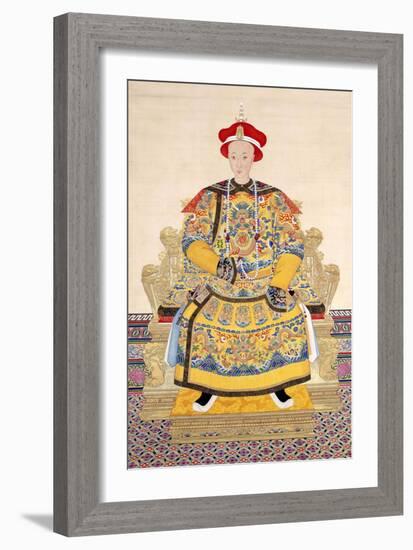 Emperor Tongzhi (1856 - 1875), His Temple Name was Muzong-Chinese School-Framed Giclee Print