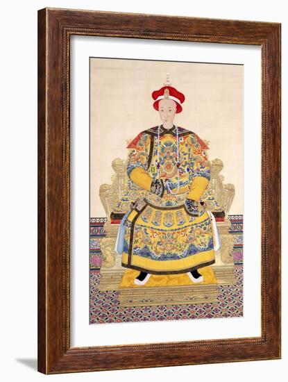 Emperor Tongzhi (1856 - 1875), His Temple Name was Muzong-Chinese School-Framed Giclee Print