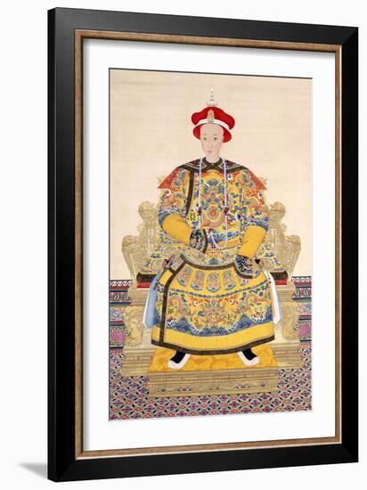 Emperor Tongzhi (1856 - 1875), His Temple Name was Muzong-Chinese School-Framed Giclee Print