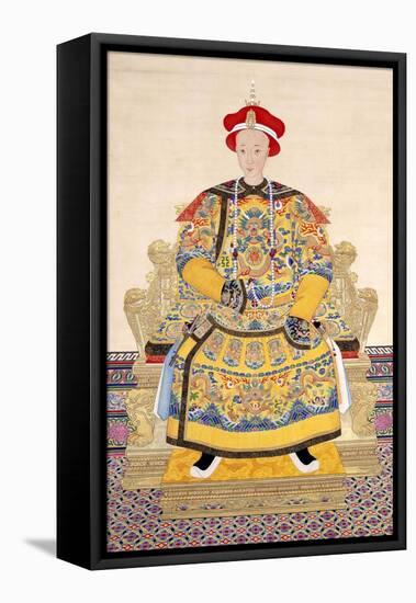 Emperor Tongzhi (1856 - 1875), His Temple Name was Muzong-Chinese School-Framed Premier Image Canvas