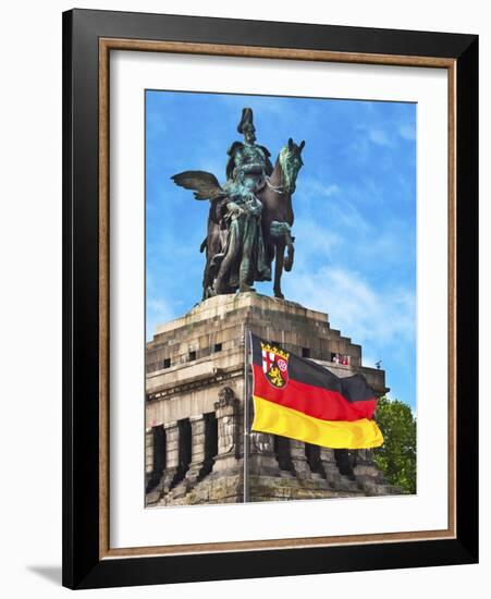 Emperor William I Statue, Koblenz, Germany-Miva Stock-Framed Photographic Print