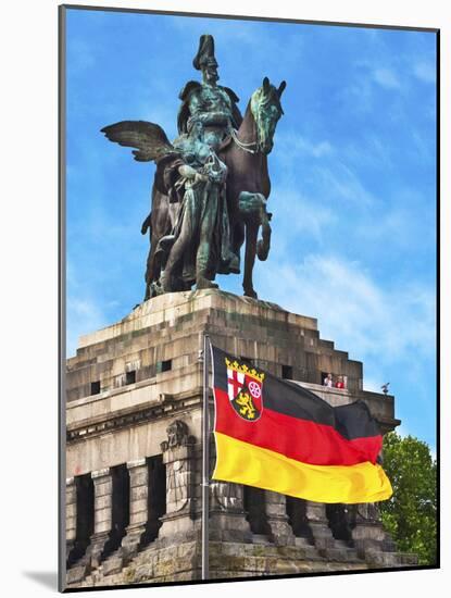 Emperor William I Statue, Koblenz, Germany-Miva Stock-Mounted Photographic Print