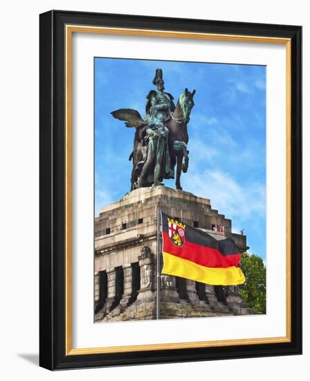 Emperor William I Statue, Koblenz, Germany-Miva Stock-Framed Photographic Print