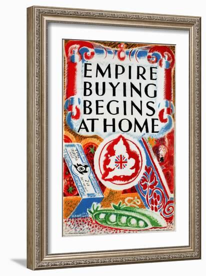 Empire Buying Begins at Home, from the Series 'The UK Shows Her Produce'-null-Framed Giclee Print