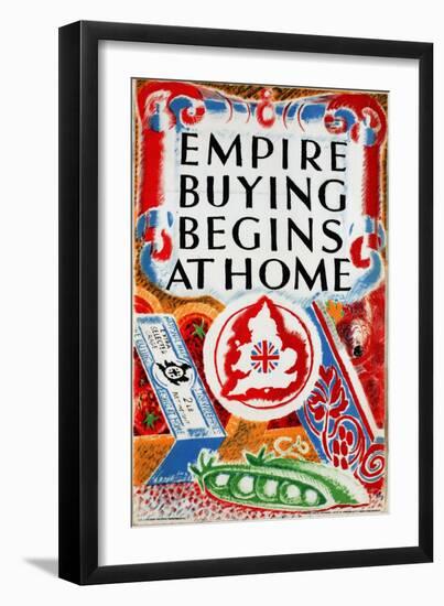 Empire Buying Begins at Home, from the Series 'The UK Shows Her Produce'-null-Framed Giclee Print