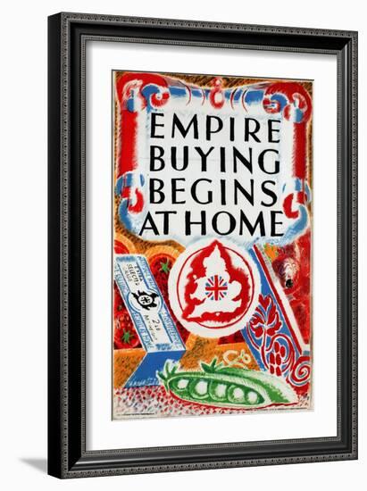 Empire Buying Begins at Home, from the Series 'The UK Shows Her Produce'-null-Framed Giclee Print