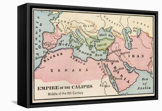 Empire of the Arab Caliphs, Middle of the 8th Century-null-Framed Premier Image Canvas