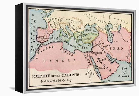 Empire of the Arab Caliphs, Middle of the 8th Century-null-Framed Premier Image Canvas