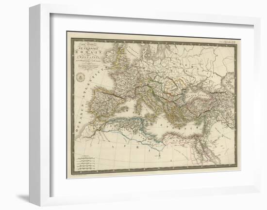 Empire Romain sous Constantin, c.1822-Adrien Hubert Brue-Framed Art Print