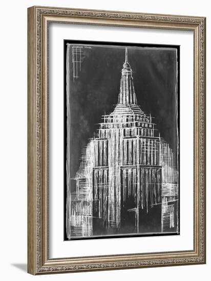 Empire State Blueprint-Ethan Harper-Framed Art Print