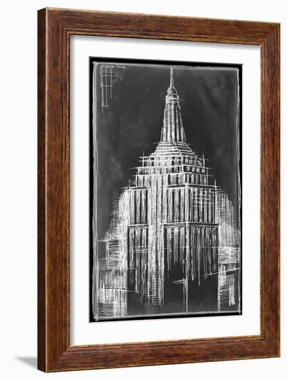 Empire State Blueprint-Ethan Harper-Framed Art Print