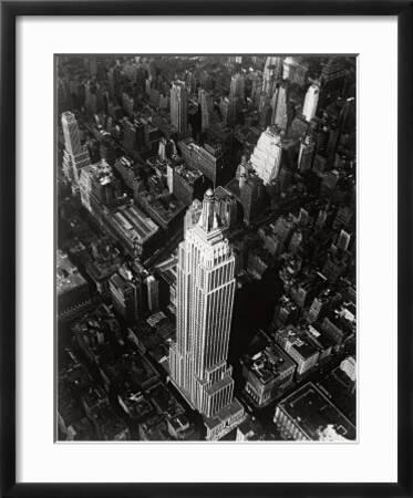 Quadro 35x100 Preto E Branco Empire State Building U.s.a em