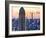 Empire State Building and One World Trade Center at Sunset, Midtown Manhattan, New York City, US-Philippe Hugonnard-Framed Photographic Print