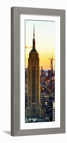 Empire State Building and One World Trade Center at Sunset, Midtown Manhattan, New York City-Philippe Hugonnard-Framed Photographic Print