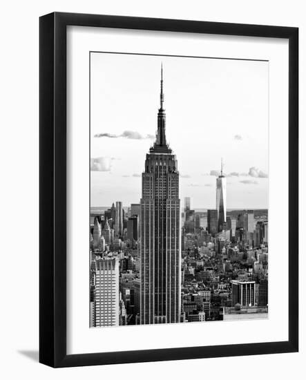 Empire State Building and One World Trade Center at Sunset, Midtown Manhattan, NYC-Philippe Hugonnard-Framed Photographic Print