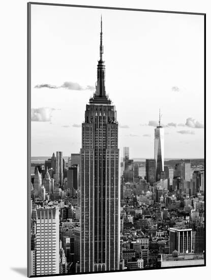 Empire State Building and One World Trade Center at Sunset, Midtown Manhattan, NYC-Philippe Hugonnard-Mounted Photographic Print