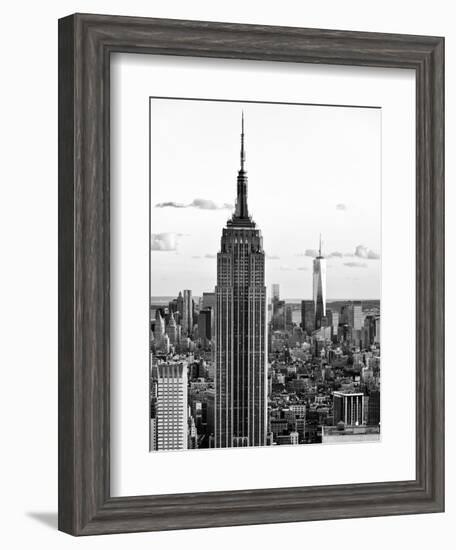 Empire State Building and One World Trade Center at Sunset, Midtown Manhattan, NYC-Philippe Hugonnard-Framed Photographic Print