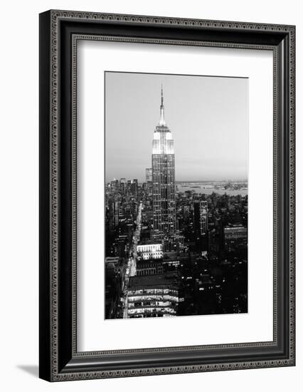 Empire State Building at Sunset, View from 5AV & 42nd Street, New York-null-Framed Photographic Print