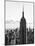 Empire State Building from Rockefeller Center at Dusk, Manhattan, NYC, Black and White Photography-Philippe Hugonnard-Mounted Photographic Print