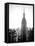 Empire State Building from Rockefeller Center at Dusk, Manhattan, NYC, US, Old Black and White-Philippe Hugonnard-Framed Premier Image Canvas