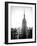 Empire State Building from Rockefeller Center at Dusk, Manhattan, NYC, US, Old Black and White-Philippe Hugonnard-Framed Photographic Print